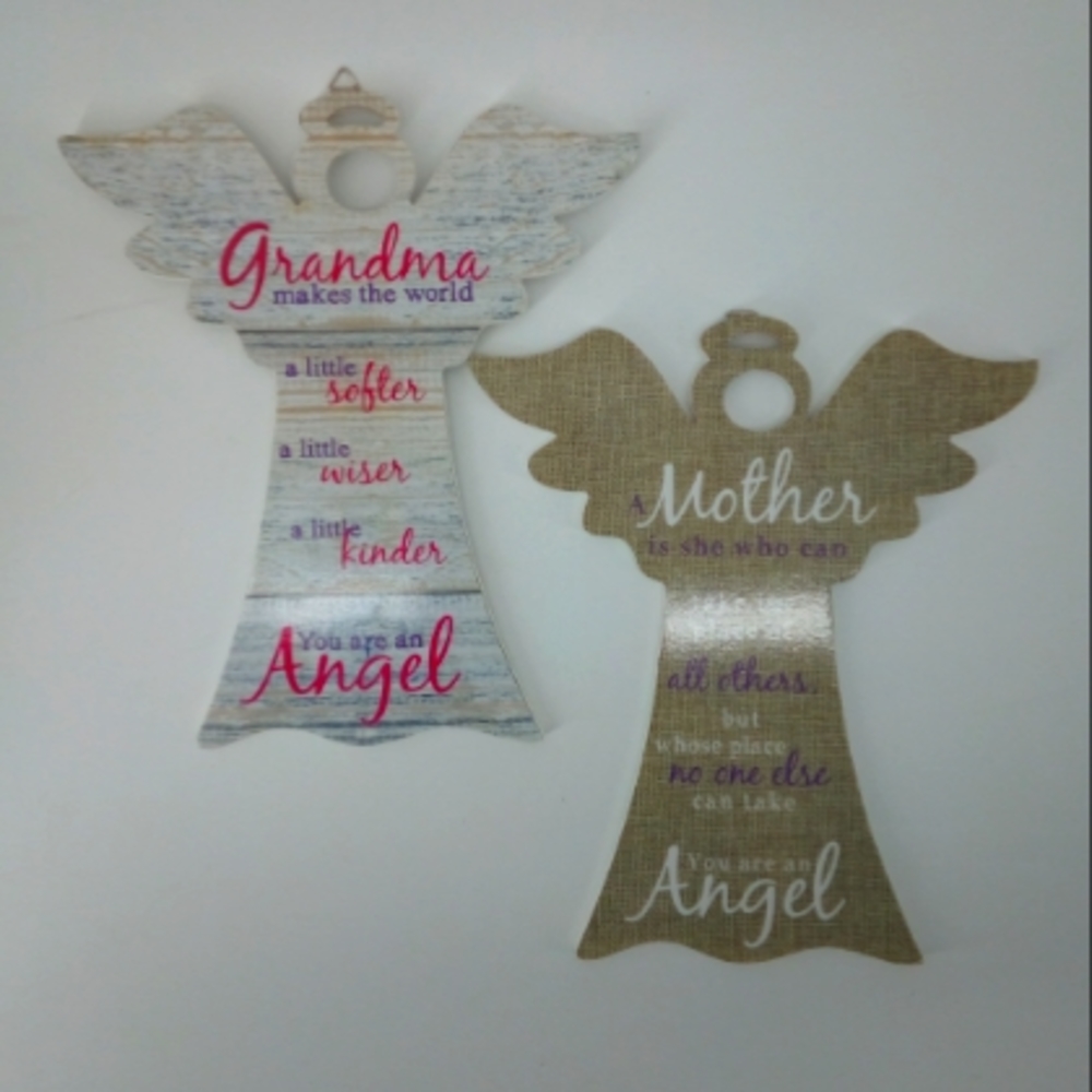 Grandma Mother Angels Set 2016 Collection Home Decor Angel Gray White Tan